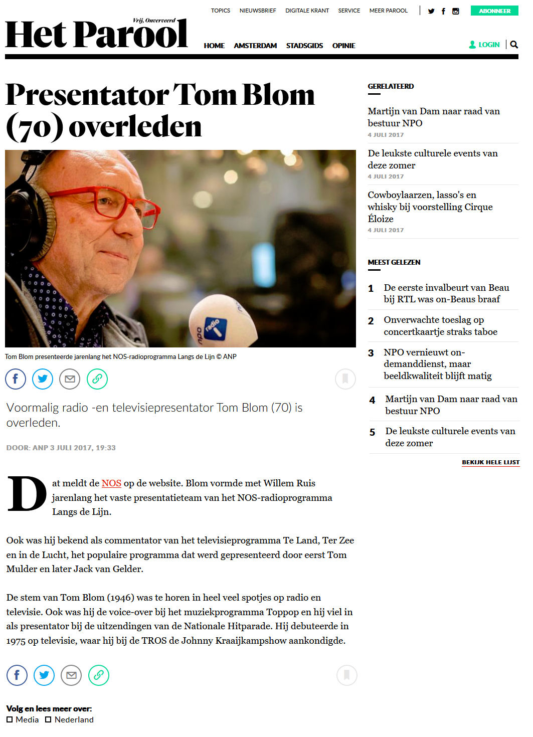 Krantenartikel